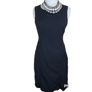 DKNY Wool Black Dress Size 8 Made In Italy